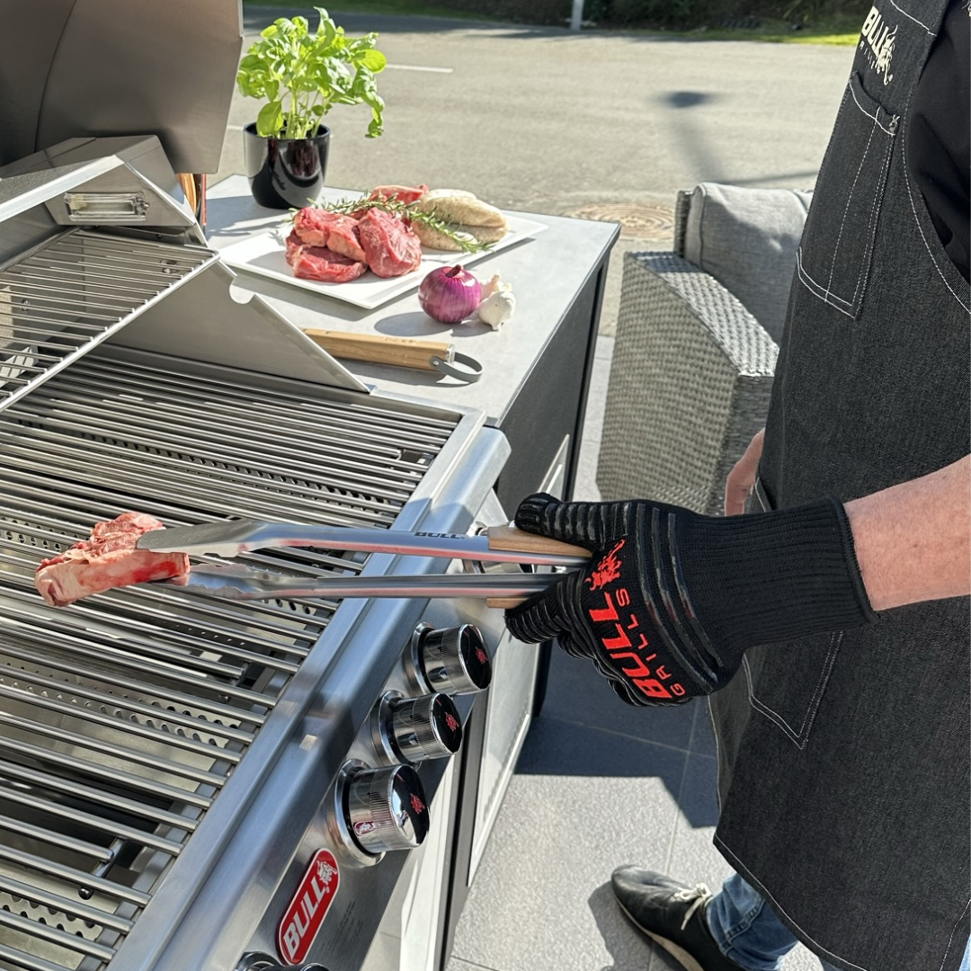 Bull BBQ Black Denim Apron