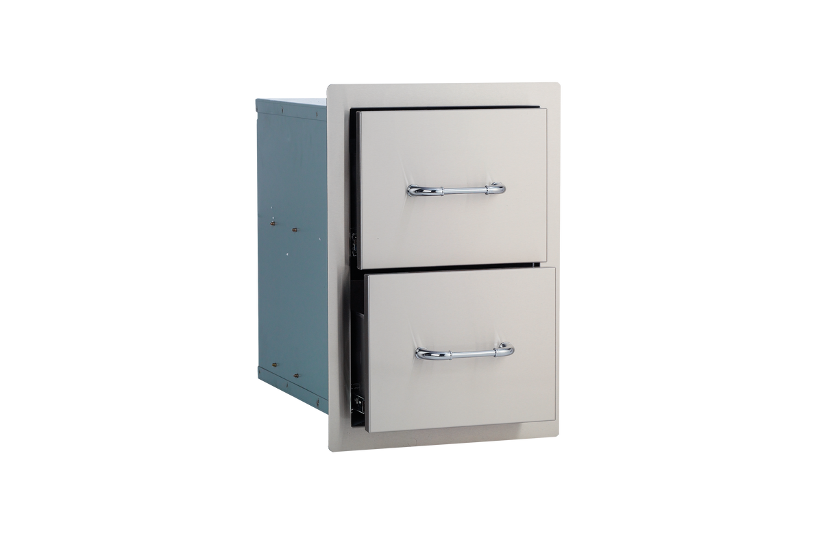 Double Drawer - Stainless Steel