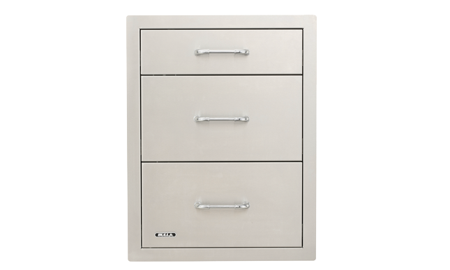 Stainless Steel Triple Drawer System