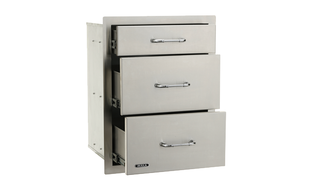 Stainless Steel Triple Drawer System