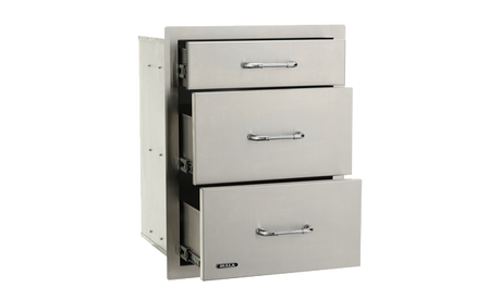 Stainless Steel Triple Drawer System