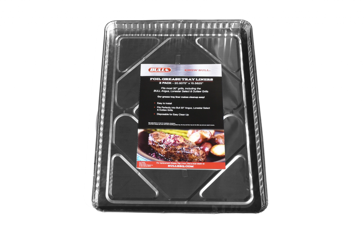 24" Grill Grease Tray Liner - 3 Pack Poly Bag